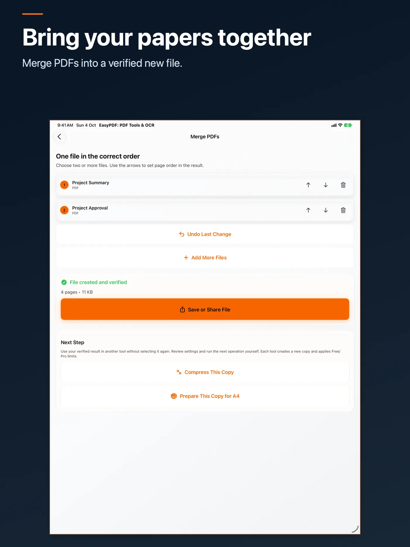 EasyPDF on iPad